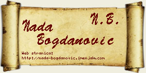 Nada Bogdanović vizit kartica